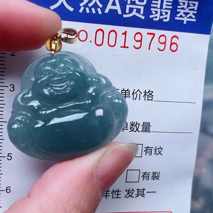 翡翠未镶嵌吊坠(赠链)