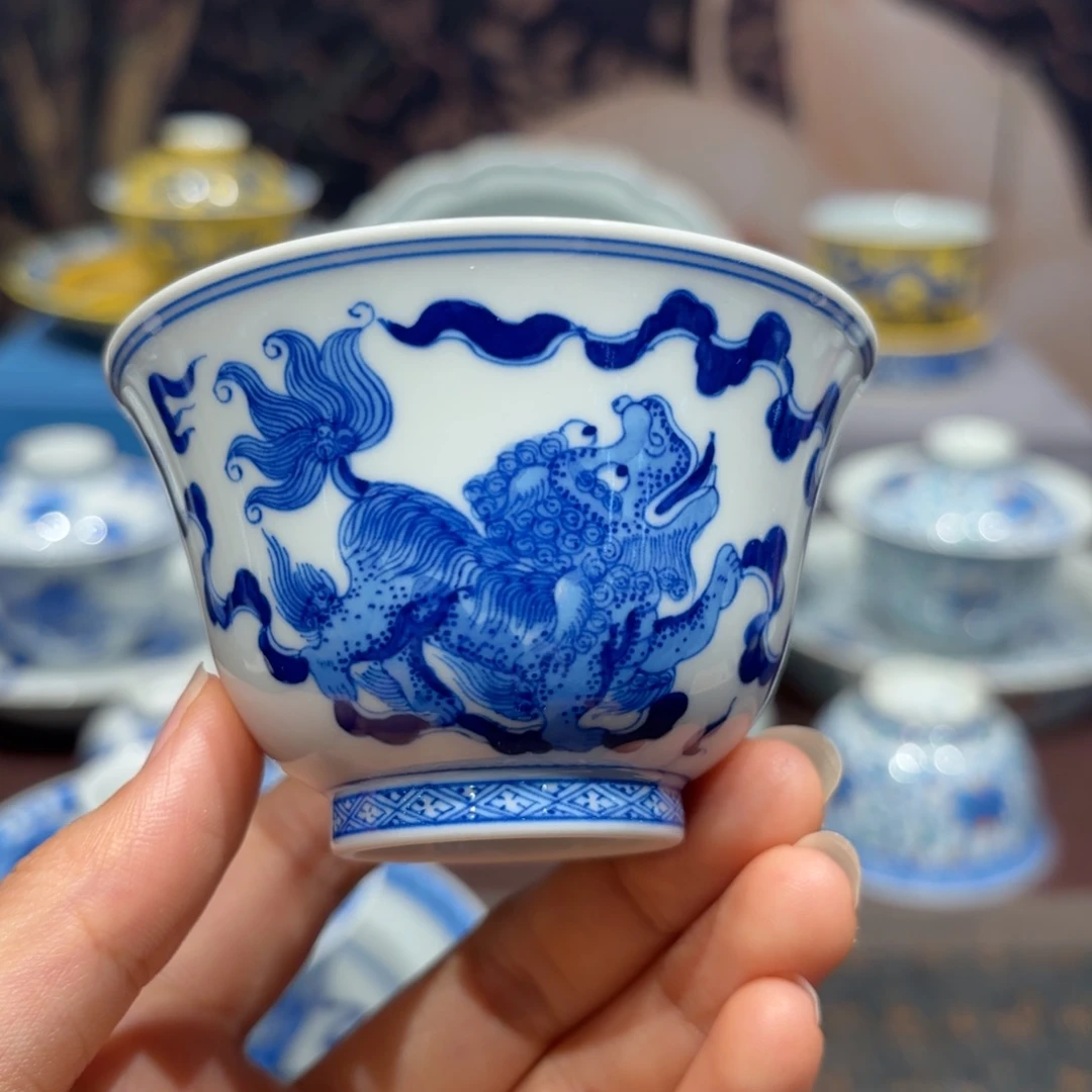 瓷片手工手绘陶瓷茶具