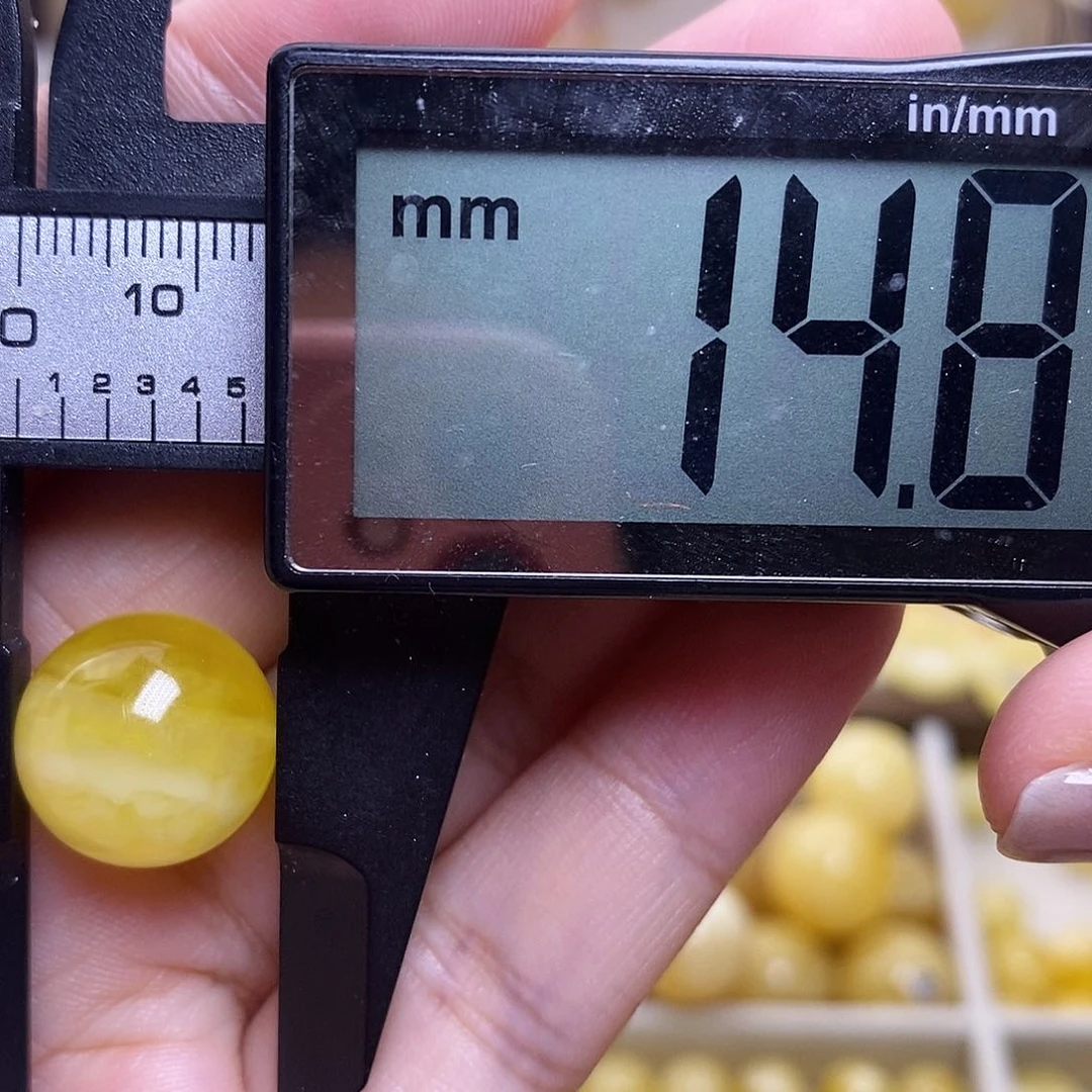 裸石琥珀未镶嵌蜜蜡圆珠