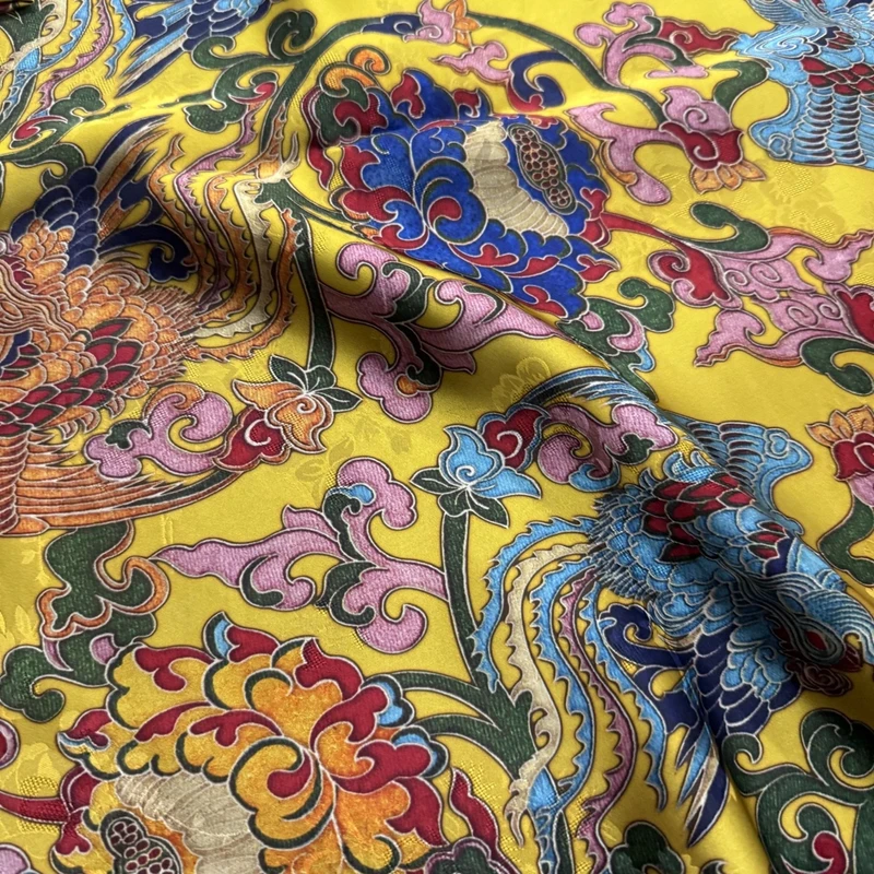 【凤凰于飞】人丝红云纱香云纱新中式时尚国风服装面料