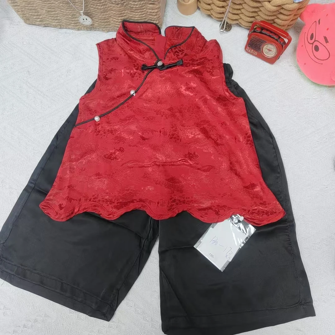 中大童女国风盘扣套装557