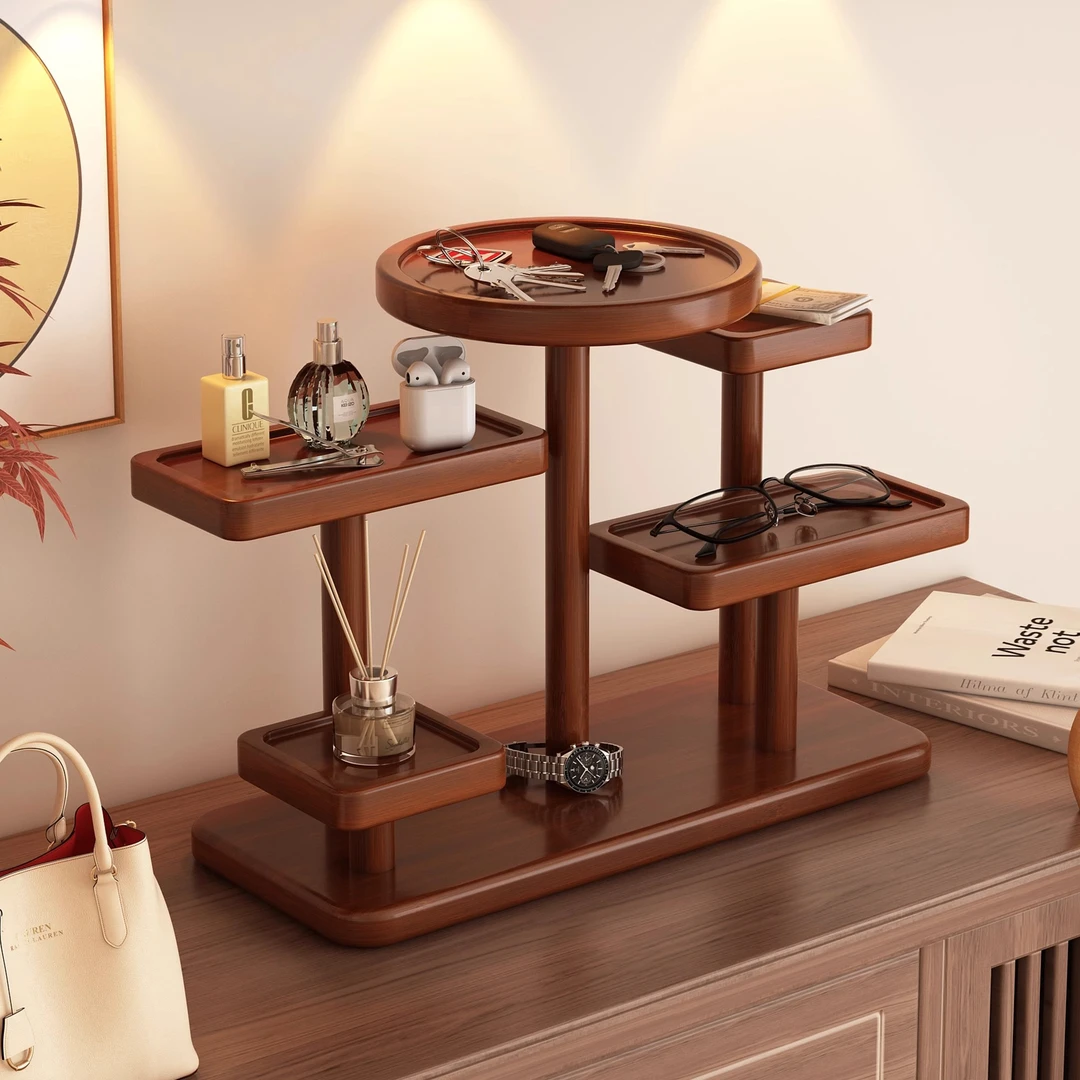 博古架台面桌上古风摆件装饰展示架眼镜放置入户门玄关钥匙置物架