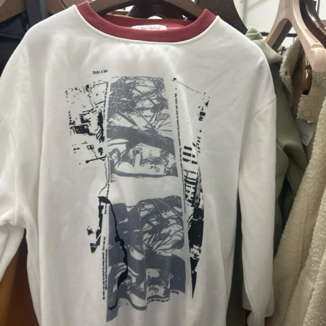 秋季长袖上衣美式复古运动女装男女学院风撞色条纹NO ONE ELSE时尚潮流显瘦炸街