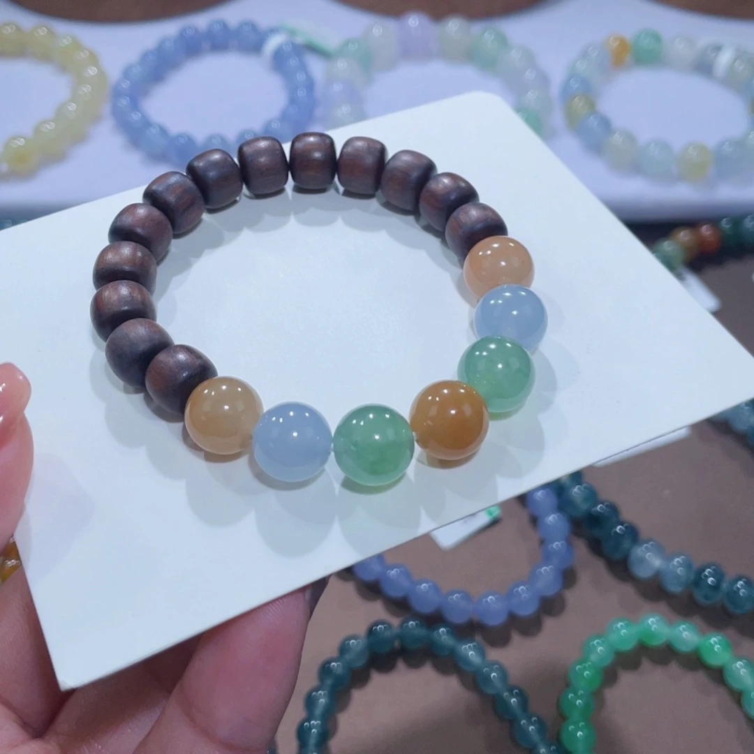 未镶嵌手链翡翠三彩卡10