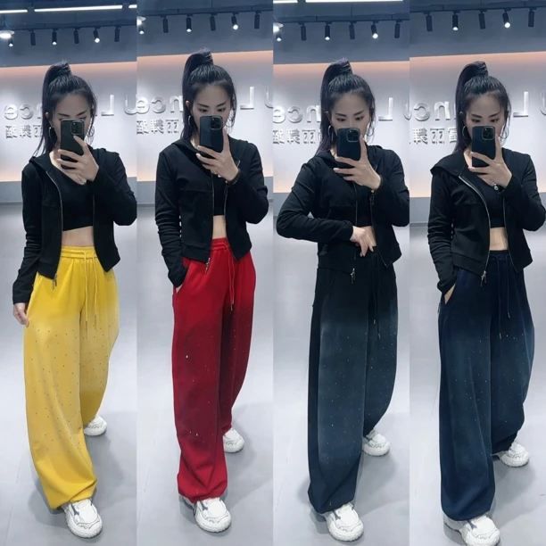 DD新品3918款云心棉柔软舒适烫钻伞兵裤