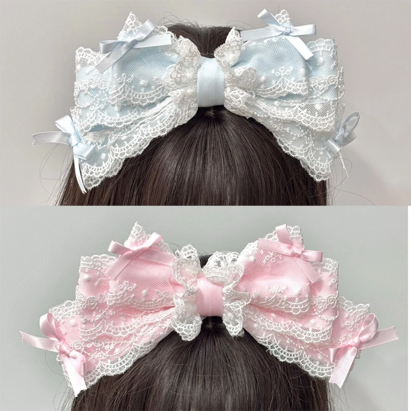 猫挞原创手作kc蕾丝花边蝴蝶Lolita小物发饰可爱少女心百搭甜美
