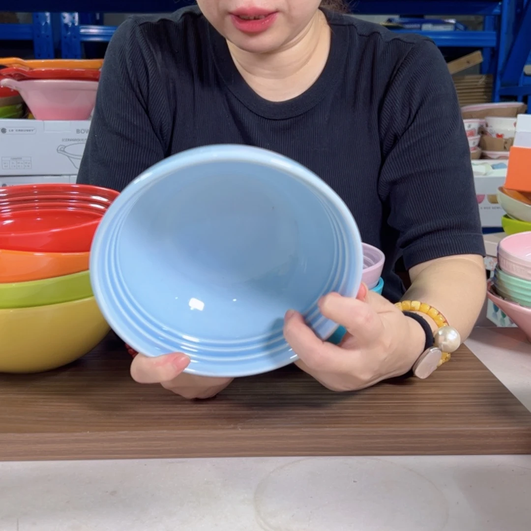 陶瓷BB蓝温哥华面碗