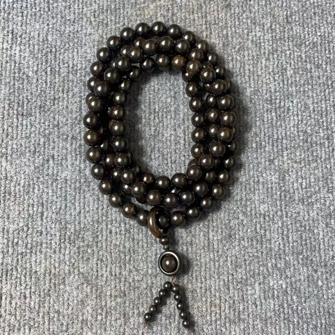 紫光檀1.2 108颗木质脖挂