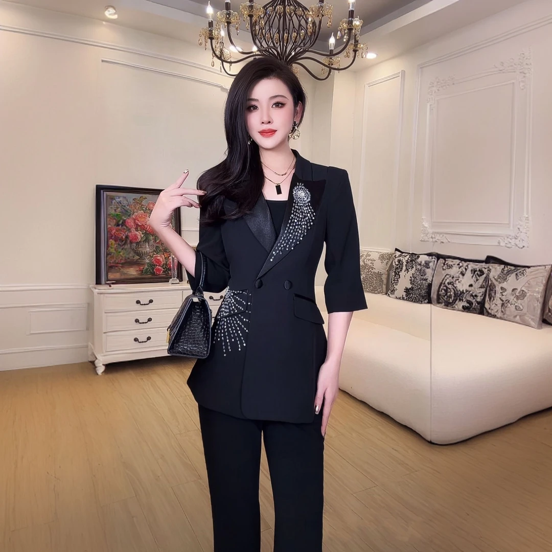 【左可莎】2025夏季升级款新款立体设计高级感西服高级西装套装女