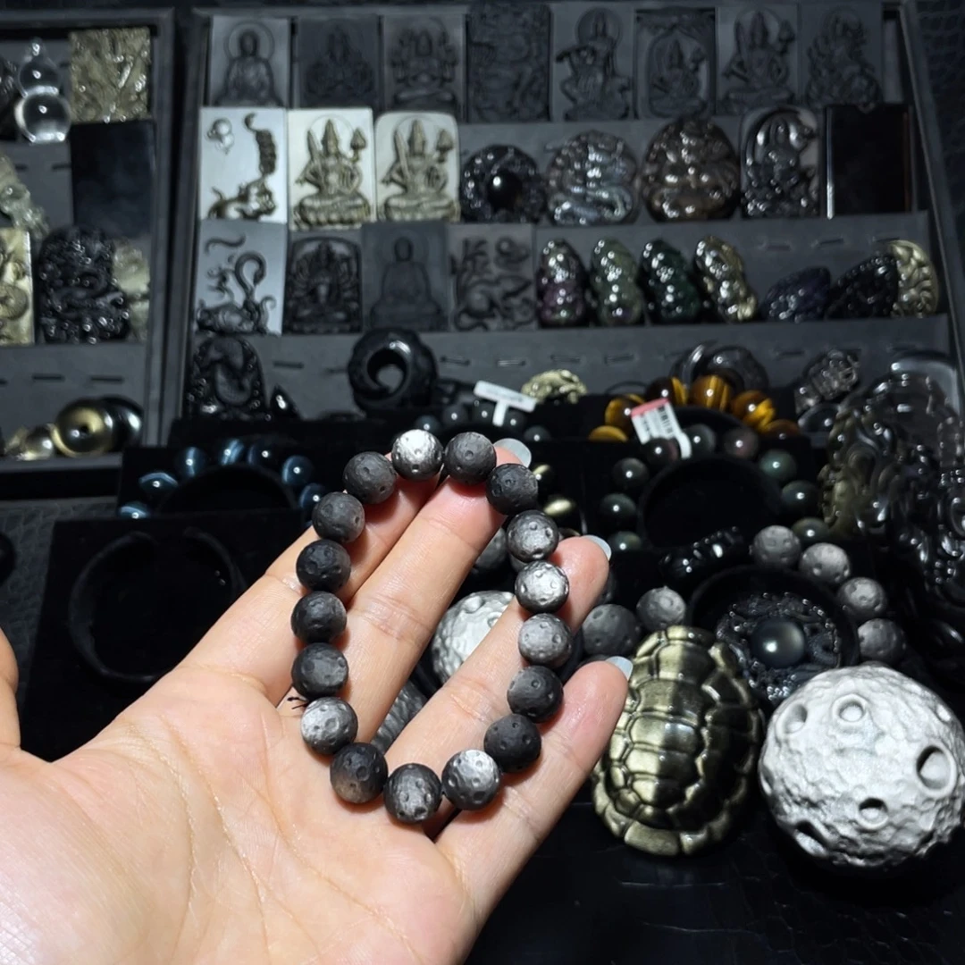 果***凉黑曜岩未镶嵌珠宝奇石