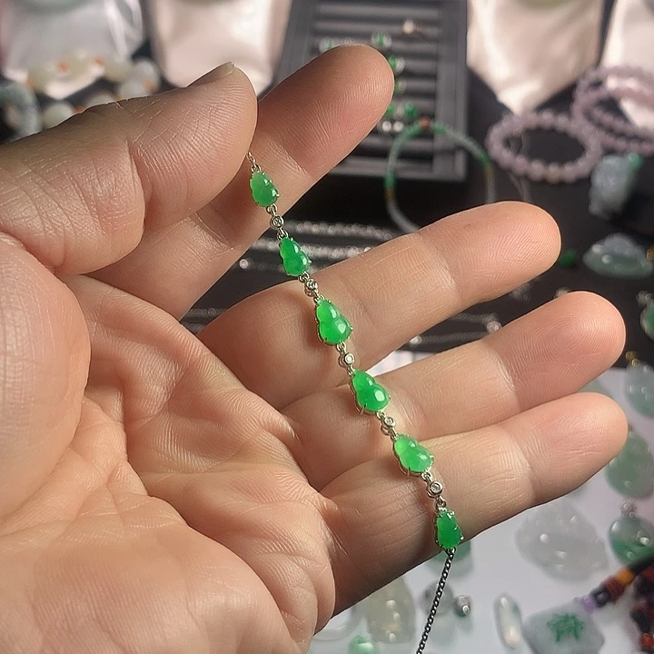 翡翠未镶嵌手链天然翡翠