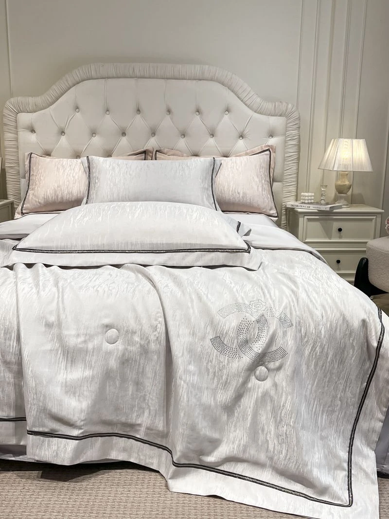 【高奢新品】XH-天丝提花夏被四件套可可西里-灰色