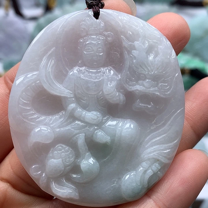 翡翠未镶嵌颈饰玉龙观音福利