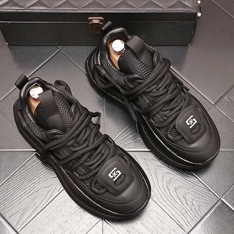 法莎尼亚运动鞋网面鞋子男低帮个性休闲鞋新款夏季透气时尚潮男白