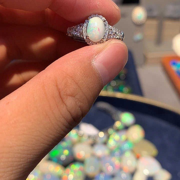 欧泊合金欧泊戒指多样性发货