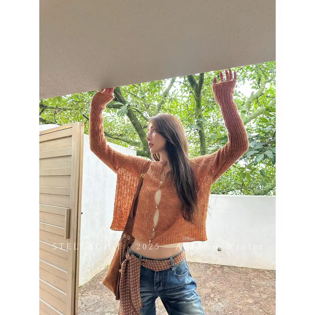 SG / 杨依姗 AW韩系软糯羊毛混纱细麻花纹针织开衫MY-20251233