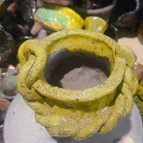 粗陶花盆手工花盆制作