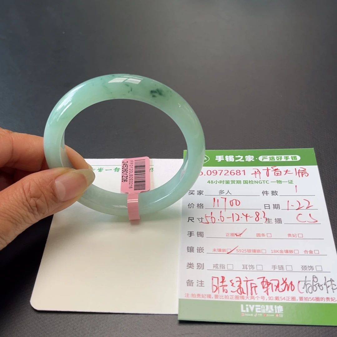 翡翠手镯（开口镯）未镶嵌多人