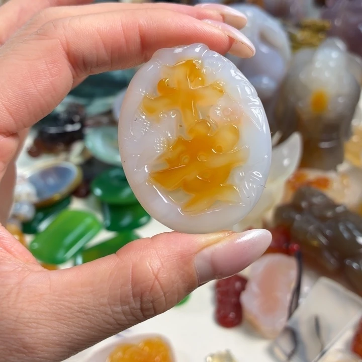 玛瑙/玉髓未镶嵌吊坠(不含链)