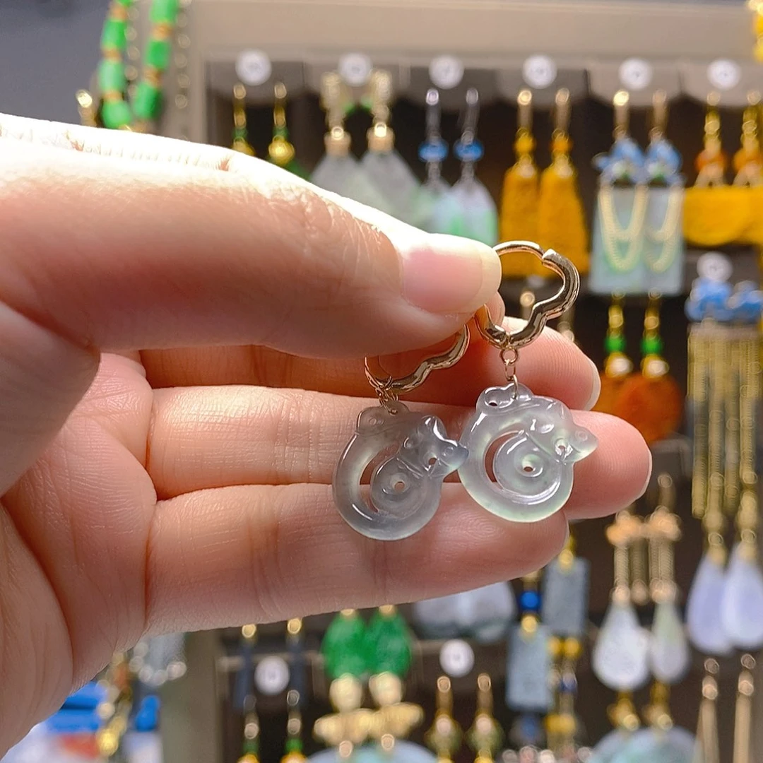 未镶嵌翡翠耳饰翡翠