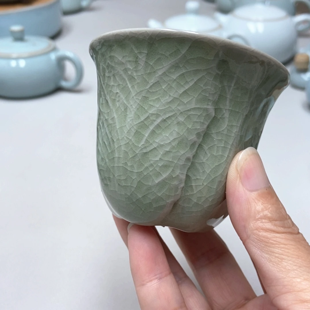 赵琳支钉豆绿百财杯带礼盒