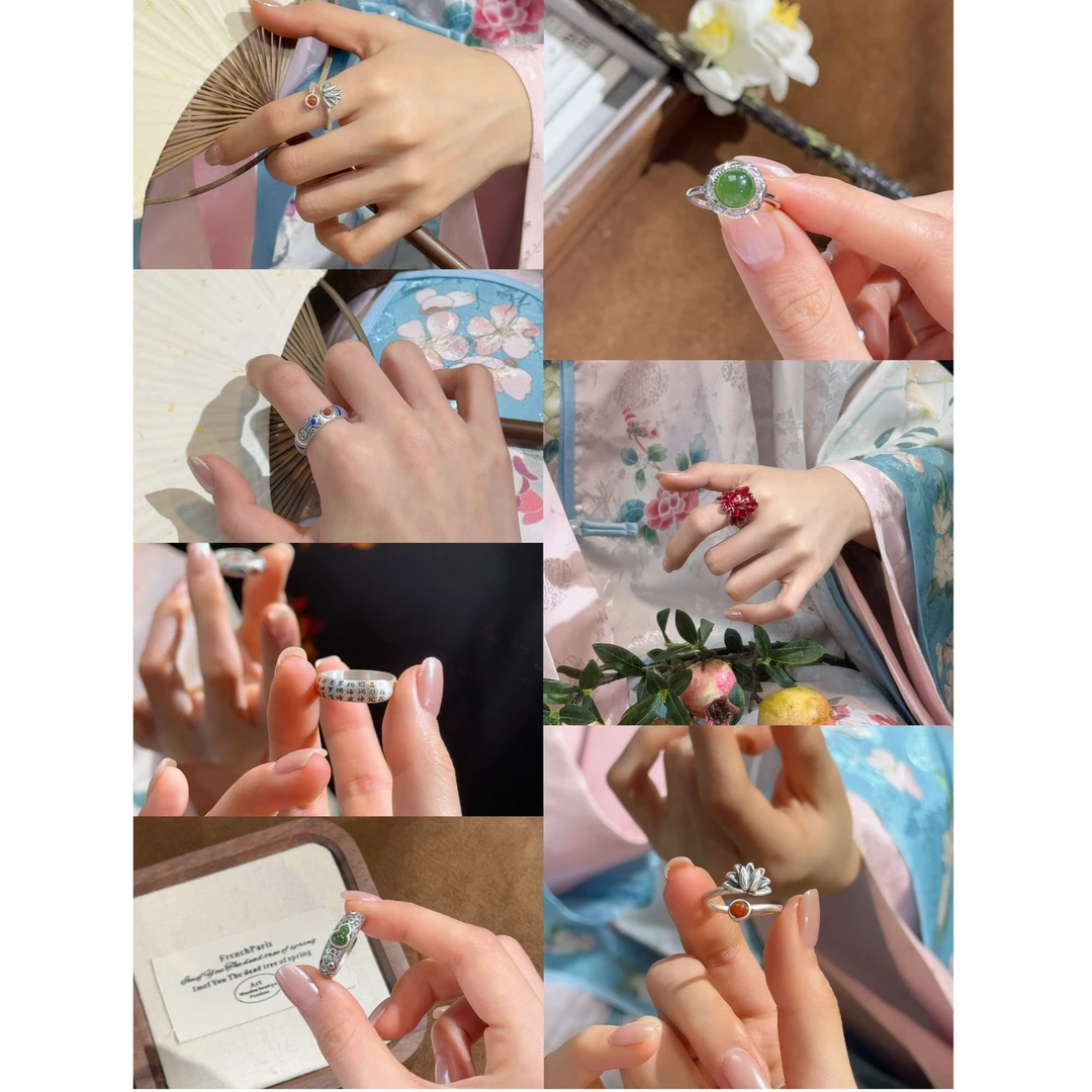 顺钦银楼 925银戒指 【戒指合集】时尚百搭精致戒指新年礼物