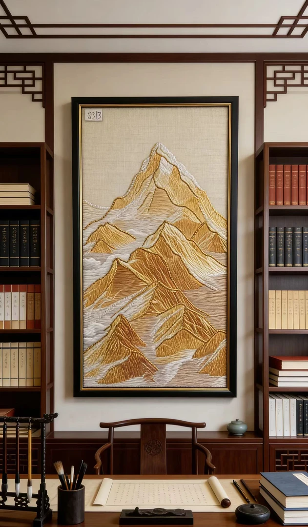 Q313金山时尚轻奢纯手工钢化玻璃装裱高端现代装饰画挂画