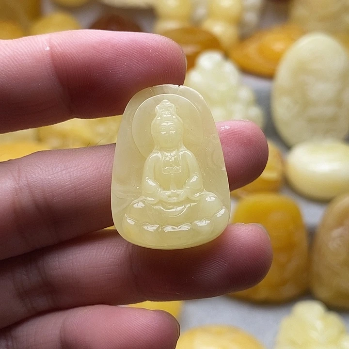 琥珀颈饰未镶嵌琥珀蜜蜡吊坠