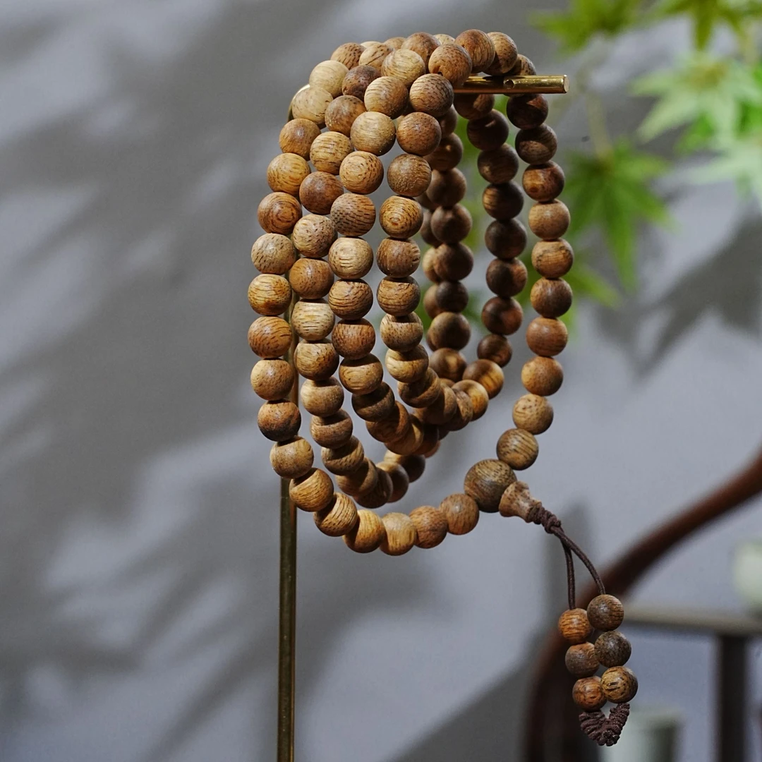 缅甸熟结黄油老料沉香念珠 0.69cm 13.09g 250729032 A