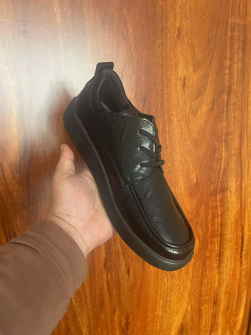 新款开车鞋牛皮软底男士休闲鞋真皮厚底宽脚男鞋时尚单鞋男乐福