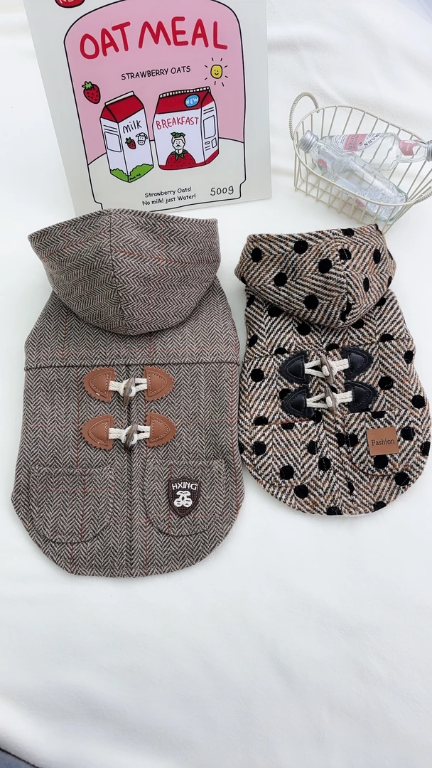 宠物英伦风毛呢大衣 牛皮纸样 带缝制视频