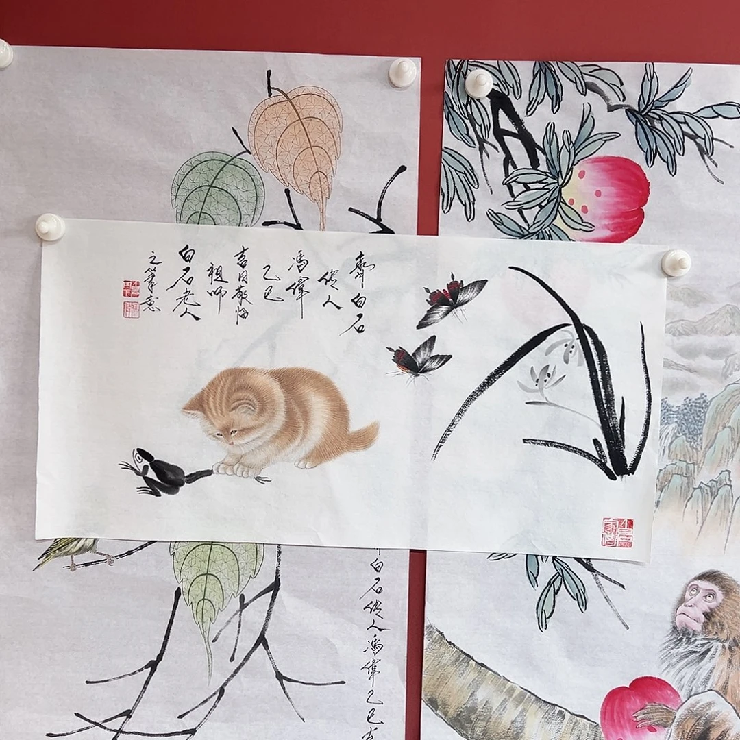 国画冯伟老师亲笔手绘国画作品慧