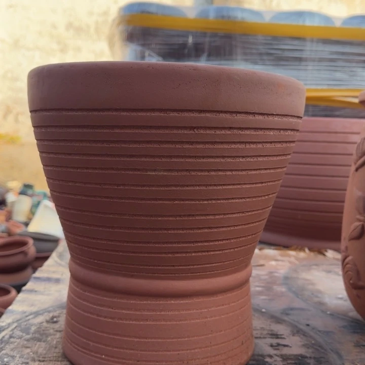 紫砂花盆口30高30宜兴紫砂