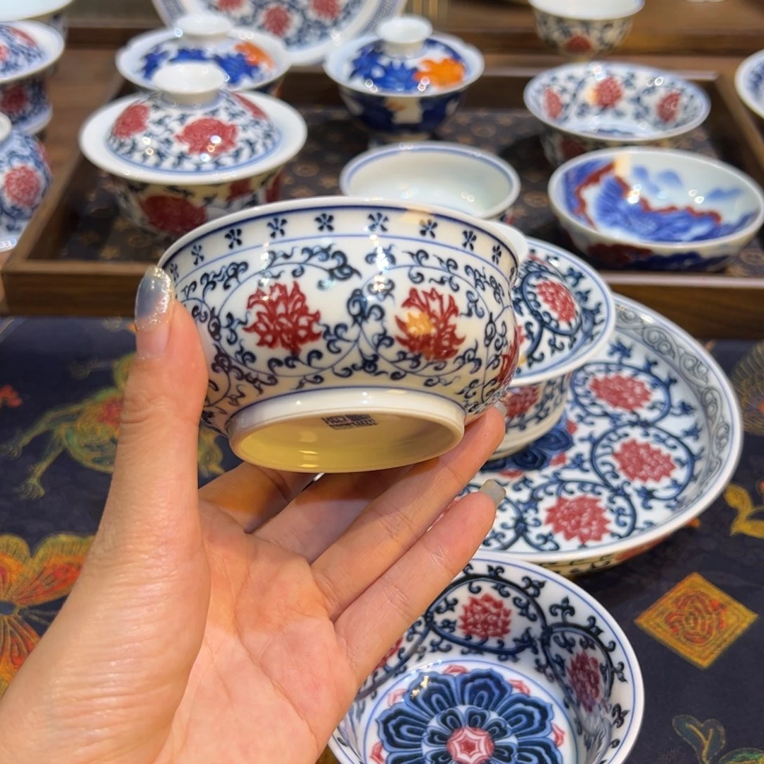 陶瓷摆件景德镇陶瓷茶器百宝箱