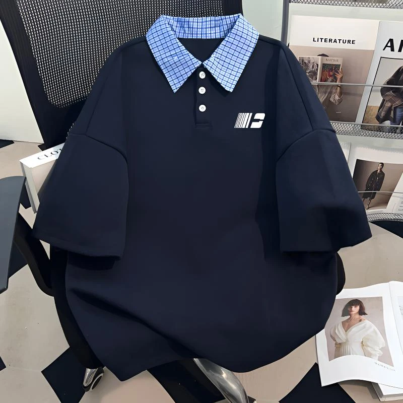 jtrt美式潮牌潮流男女2025款夏季百搭简约舒适宽松休闲纯棉POLO衫