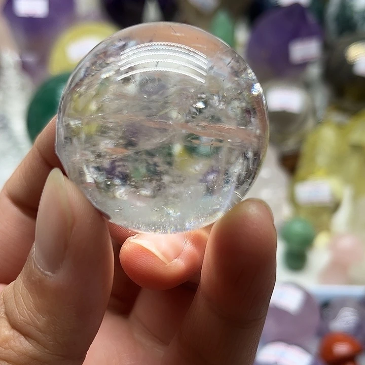 水晶珠宝半成品未镶嵌79克白水晶球