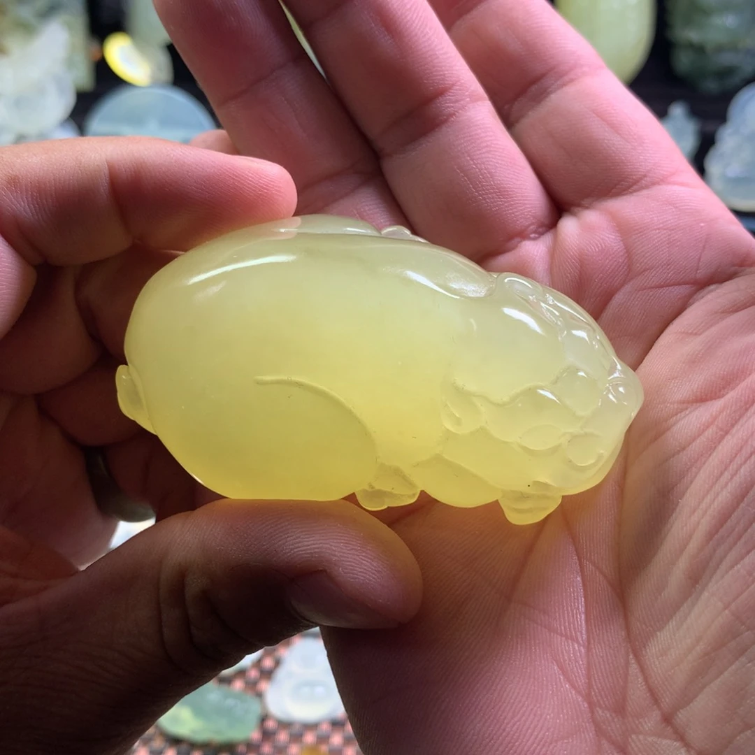 岫玉未镶嵌手把件装**，