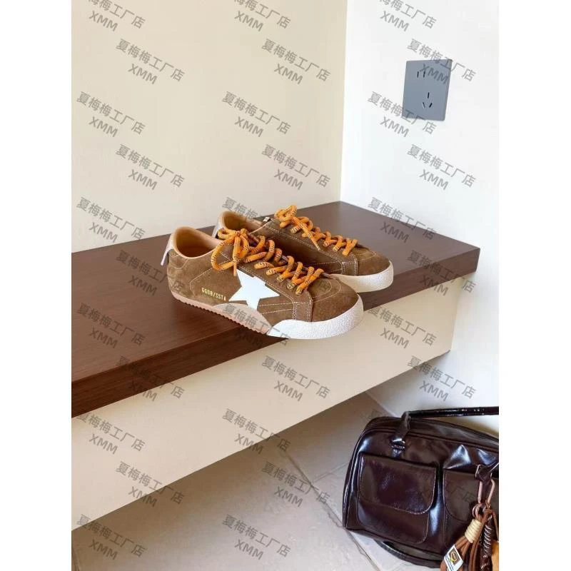 XMM.【做旧牛皮星星板鞋】低帮板鞋百搭厚底潮流时尚休闲鞋-571-361