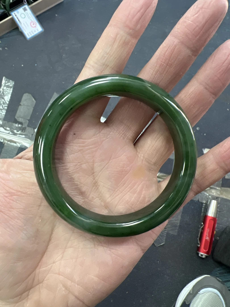 2.8和田玉碧玉手镯付姐甄选