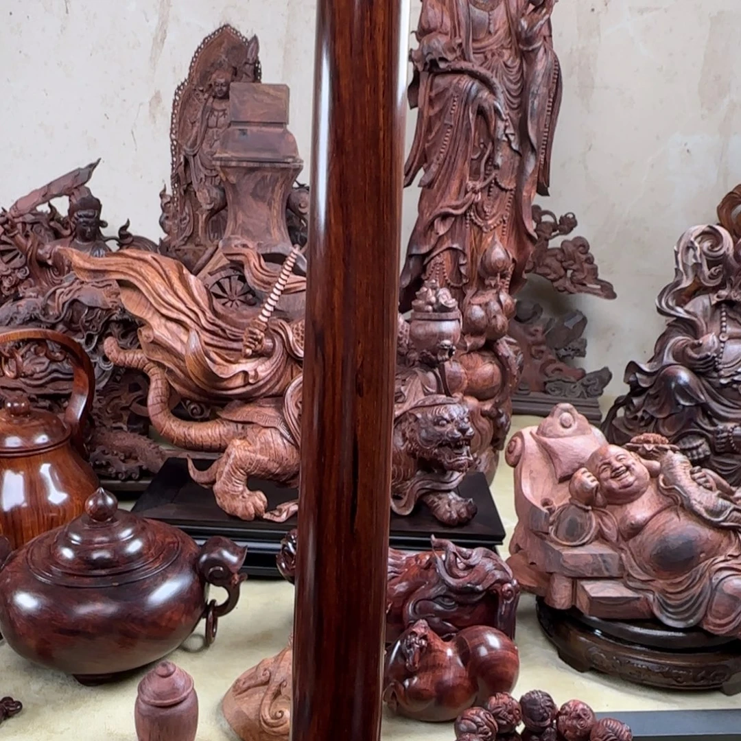 森***林黄花梨/降香黄檀把件金箍棒 把玩件