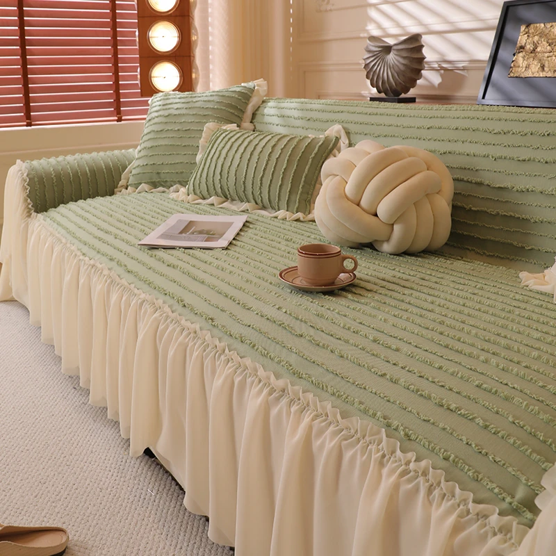 裙边防滑沙发盖布巾四季通用沙发套罩2025年新款全包万能沙发毯