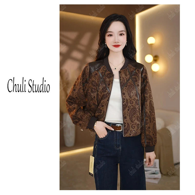 【ChuLi】显瘦优雅短款洋气时尚秋季百搭气质外套