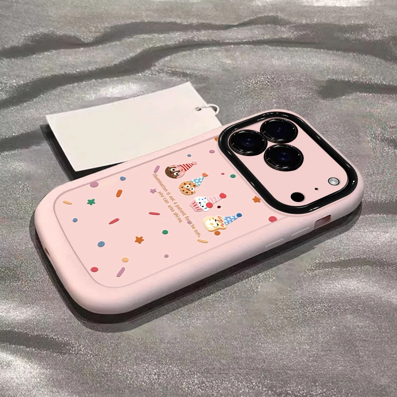 彩色饼干适用苹果17promax手机壳新款17pro大视窗硅胶软壳高级感