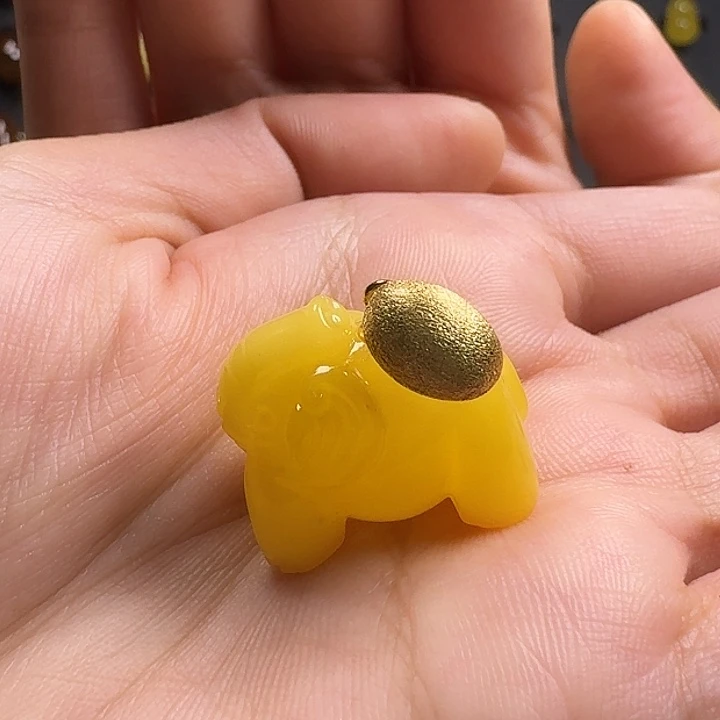 蜜蜡银S925镶嵌吊坠(不含链)吊坠