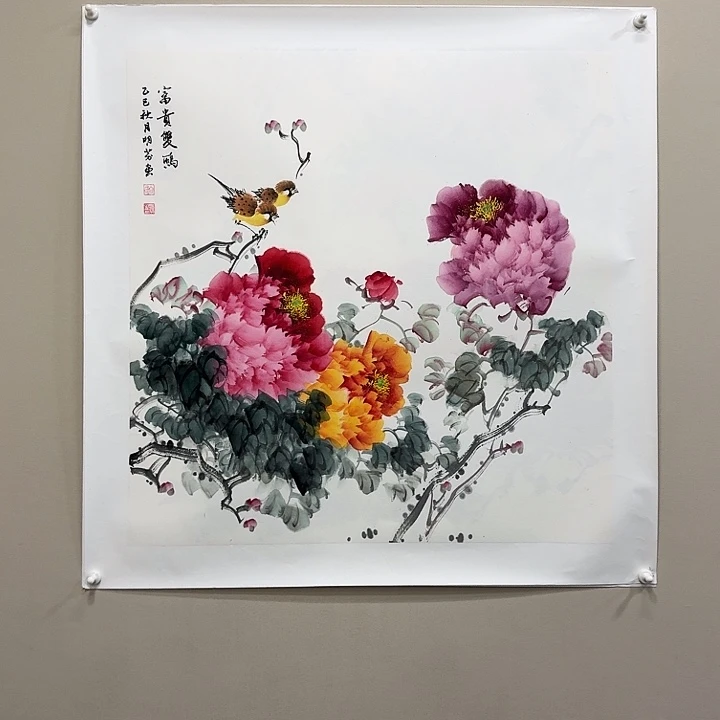 国画向明芬精品纯手绘4平尺