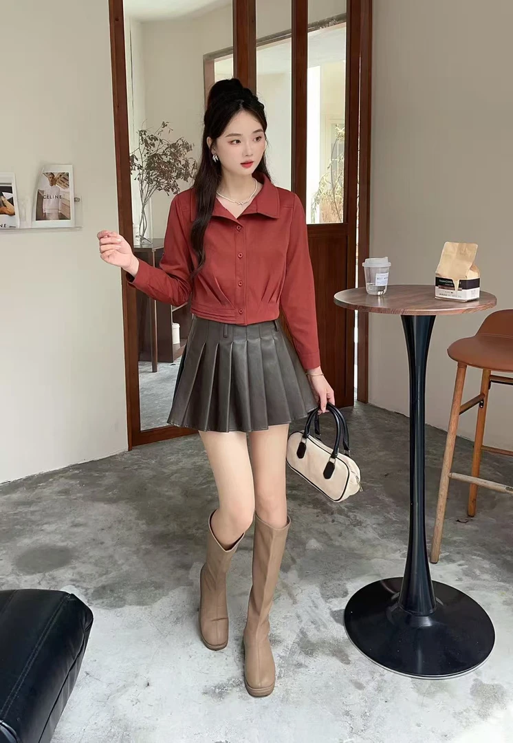 118#早秋季新款高级感衬衫女士气质上衣时尚外穿显瘦百搭法式衬衣