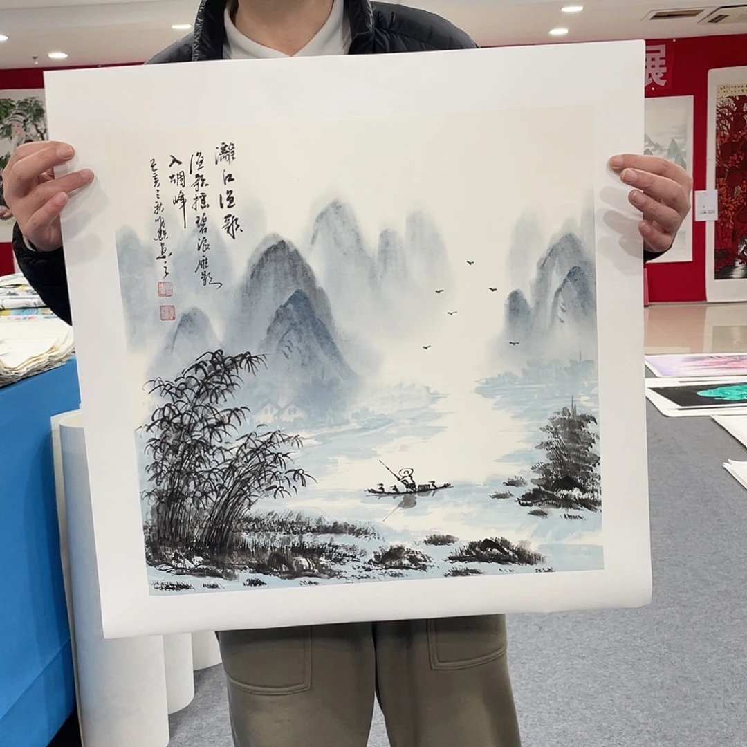 国画今天上午国画作品展示