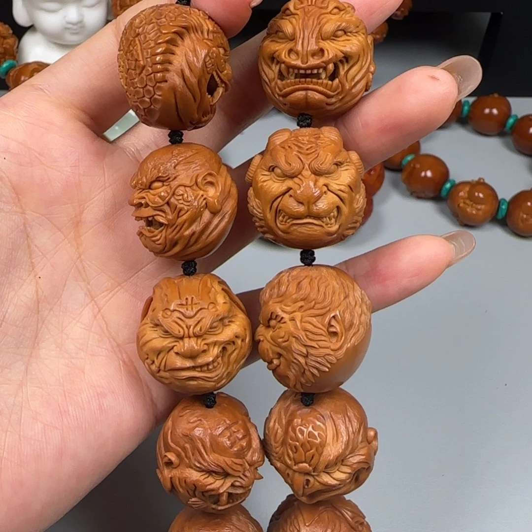 吊坠橄榄核十二生肖恶僧