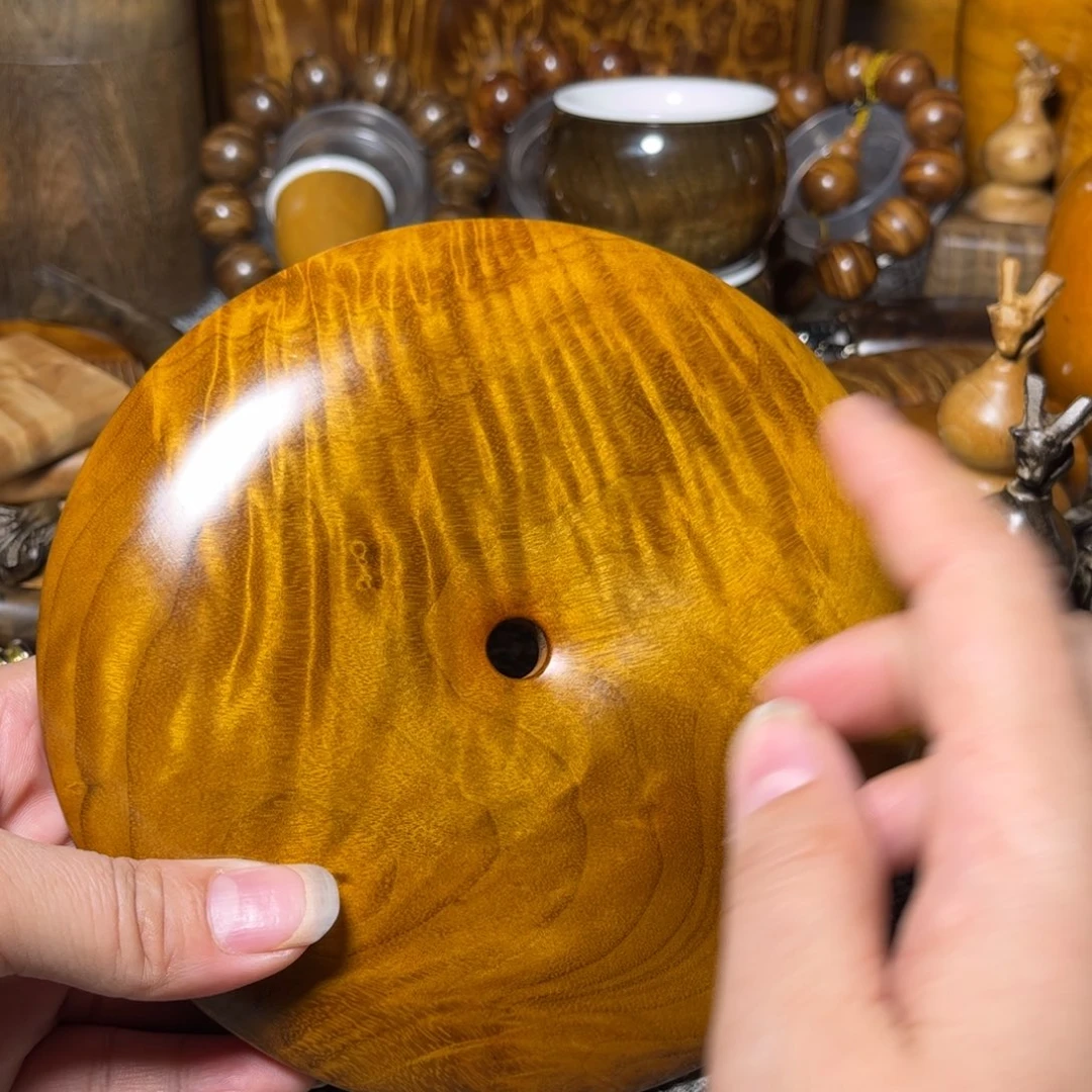 ╭***！金丝楠满花纹平安扣