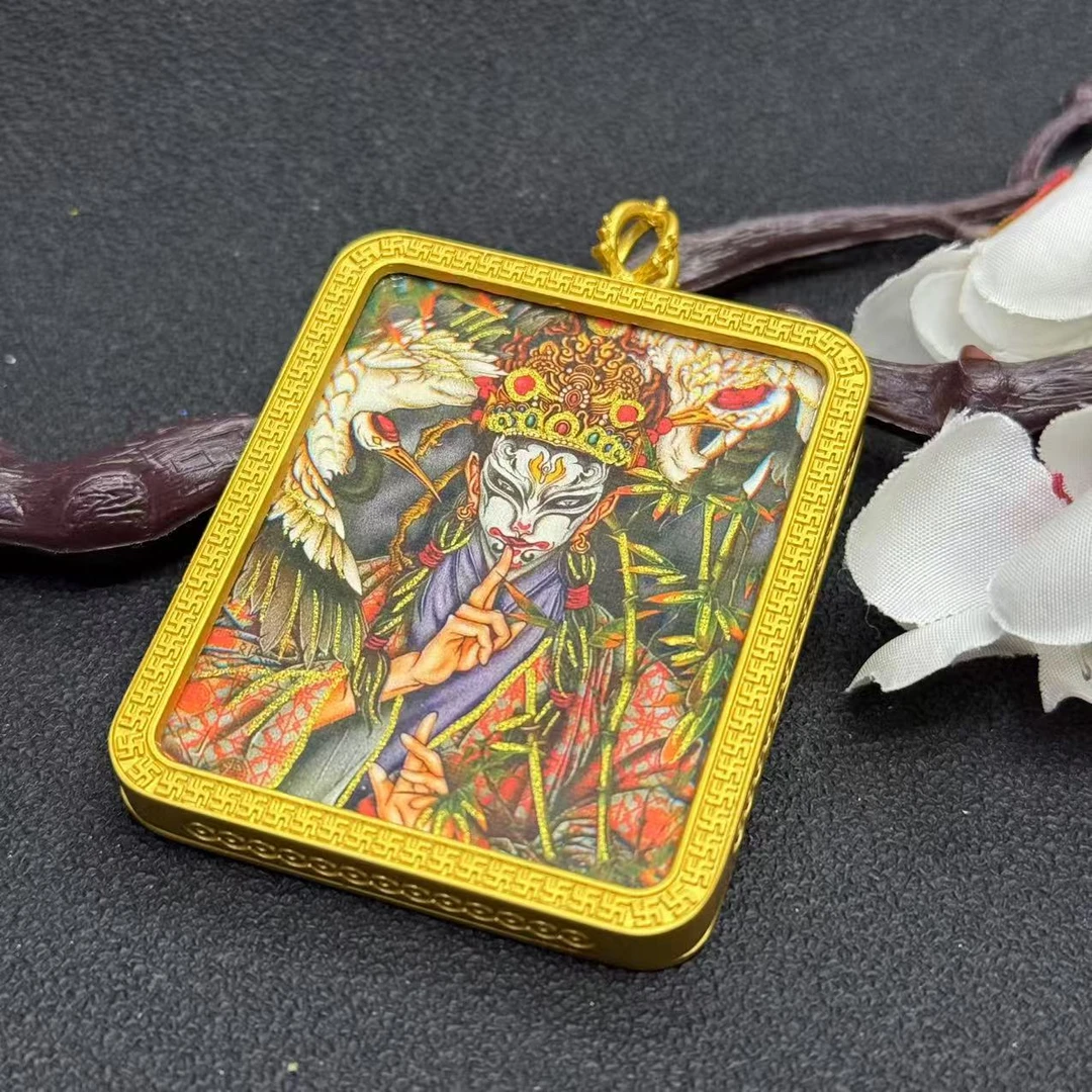 手绘仙鹤童子非遗风半手绘货源唐卡